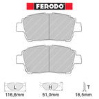 Ferodo - Kit pastiglie freno (FCP1392) - Ravasicorse