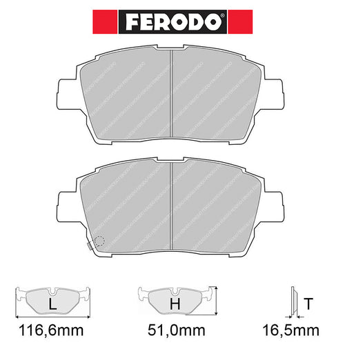 Ferodo - Kit pastiglie freno (FCP1392) - Ravasicorse