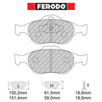 Ferodo - Kit pastiglie freno (FCP1394) - Ravasicorse