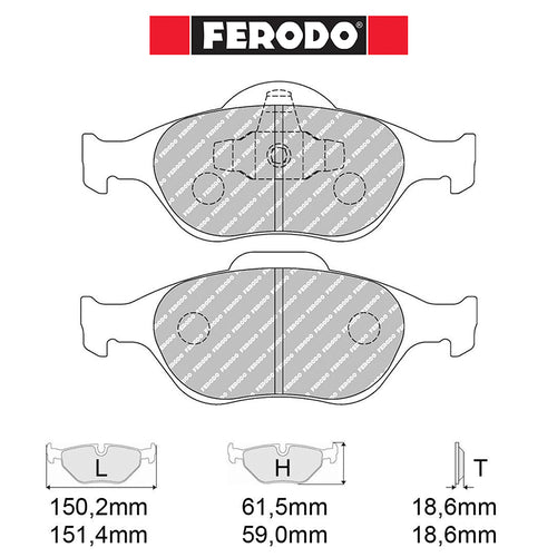 Ferodo - Kit pastiglie freno (FCP1394) - Ravasicorse
