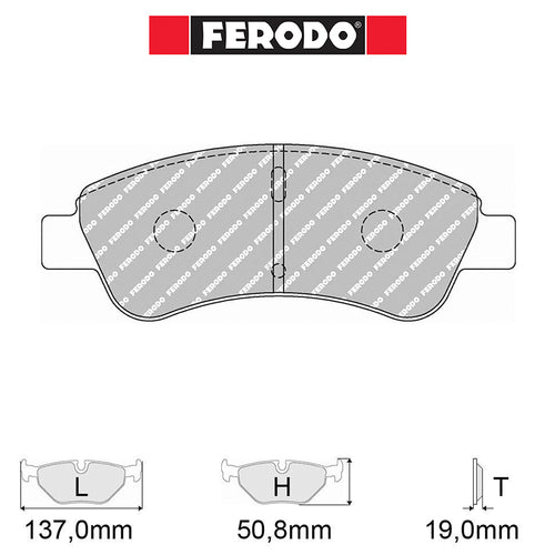 Ferodo - Kit pastiglie freno (FCP1399) - Citroën C2 1.6i 16V VTS 90 kw - Front - Ravasicorse