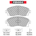 Ferodo - Kit pastiglie freno (FCP1424) - Ravasicorse