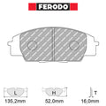 Ferodo - Kit pastiglie freno (FCP1444) - Honda S2000 - Front - Ravasicorse