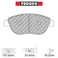 Ferodo - Kit pastiglie freno (FCP1467) - Ravasicorse