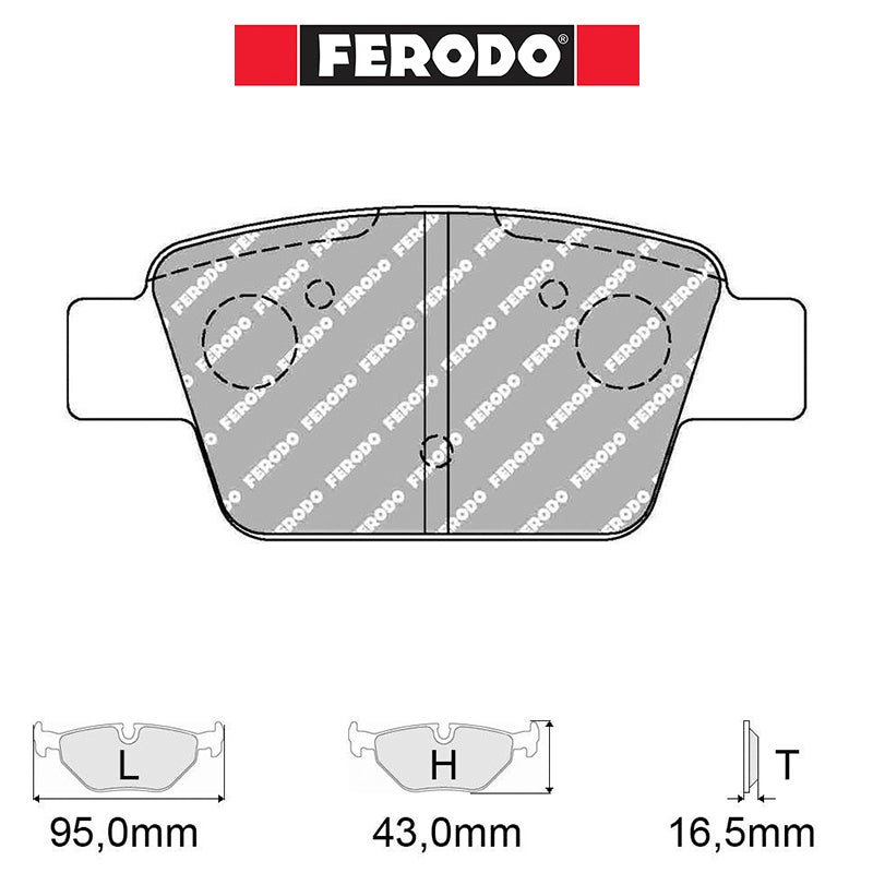 Ferodo - Kit pastiglie freno (FCP1469) - Alfa Romeo Mito 1.4T QV 175 Hp - Rear - Ravasicorse