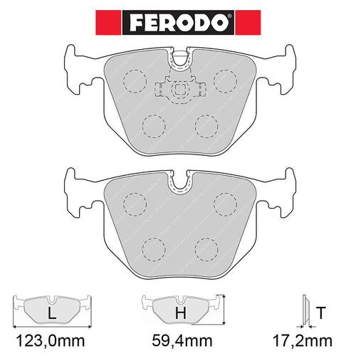 Ferodo - Kit pastiglie freno (FCP1483) - BMW M5 (E39) - Rear - Ravasicorse