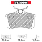 Ferodo - Kit pastiglie freno (FCP1491) - Volkswagen Polo (6R) WRC 2.0 TSI - Rear - Ravasicorse