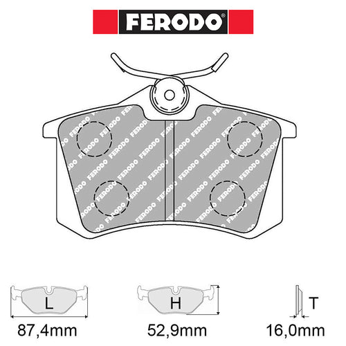 Ferodo - Kit pastiglie freno (FCP1491) - Volkswagen Polo (6R) WRC 2.0 TSI - Rear - Ravasicorse