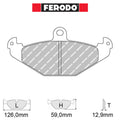 Ferodo - Kit pastiglie freno (FCP1560) - Lotus Elise MK1 / MK2 / 340 R - Rear - Ravasicorse