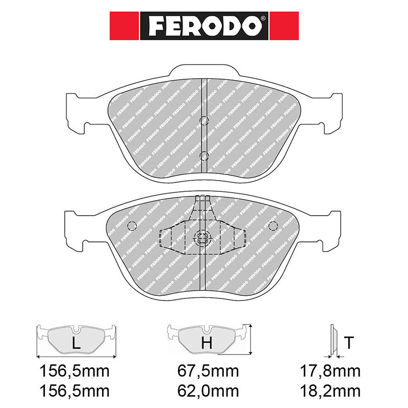 Ferodo - Kit pastiglie freno (FCP1568) - Ravasicorse