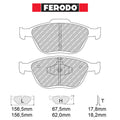 Ferodo - Kit pastiglie freno (FCP1568) - Ravasicorse