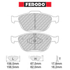 Ferodo - Kit pastiglie freno (FCP1568) - Ravasicorse