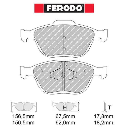 Ferodo - Kit pastiglie freno (FCP1568) - Ravasicorse