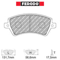 Ferodo - Kit pastiglie freno (FCP1573) - Ravasicorse