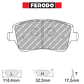 Ferodo - Kit pastiglie freno (FCP1617) - Suzuki Swift Sport (MZ) - Front - Ravasicorse