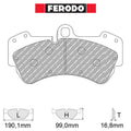 Ferodo - Kit pastiglie freno (FCP1625) - Ravasicorse