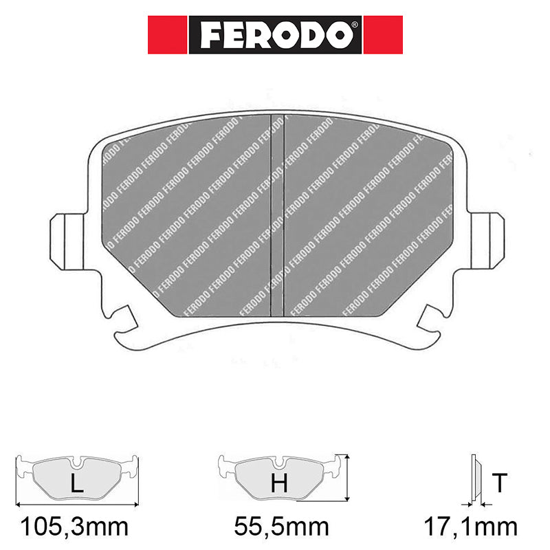 Ferodo - Kit pastiglie freno (FCP1636) - Seat Leon 2.0 Cupra 206 kw (5F) - Rear - Ravasicorse