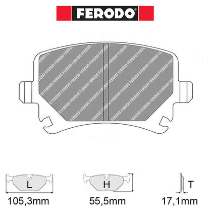 Ferodo - Kit pastiglie freno (FCP1636) - Seat Leon 2.0 Cupra 206 kw (5F) - Rear - Ravasicorse