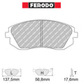 Ferodo - Kit pastiglie freno (FCP1639) - Subaru BRZ 2.0 - Front - Ravasicorse