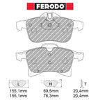 Ferodo - Kit pastiglie freno (FCP1640) - Ravasicorse