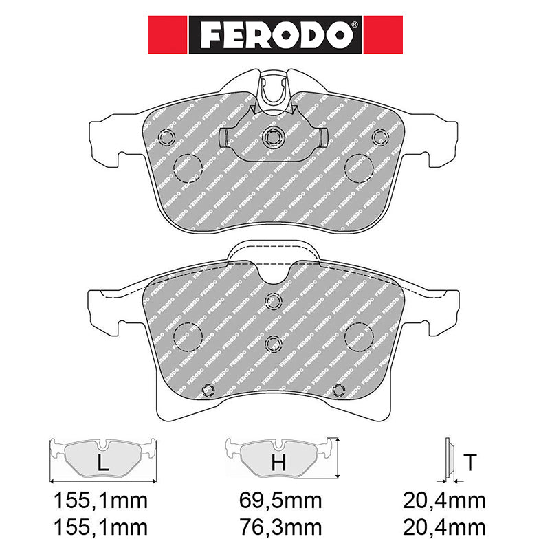 Ferodo - Kit pastiglie freno (FCP1640) - Ravasicorse