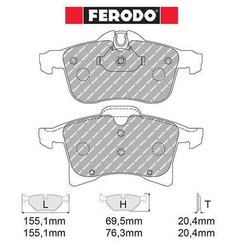 Ferodo - Kit pastiglie freno (FCP1640) - Ravasicorse