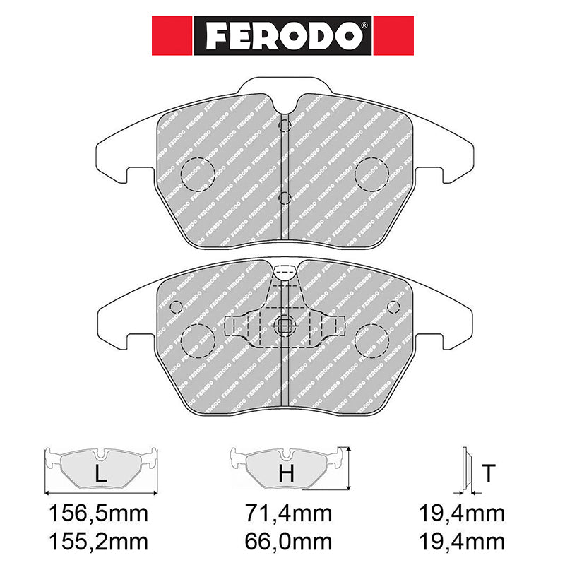 Ferodo - Kit pastiglie freno (FCP1641) - Volkswagen Polo (6R) WRC 2.0 TSI - Front - Ravasicorse