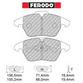 Ferodo - Kit pastiglie freno (FCP1641) - Volkswagen Polo (6R) WRC 2.0 TSI - Front - Ravasicorse