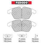 Ferodo - Kit pastiglie freno (FCP1641) - Volkswagen Polo (6R) WRC 2.0 TSI - Front - Ravasicorse