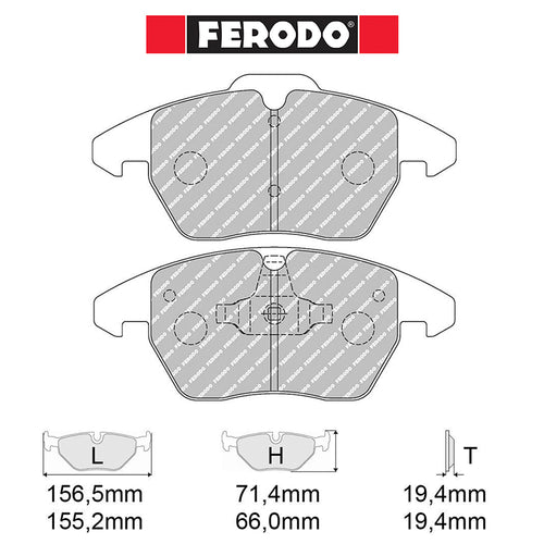 Ferodo - Kit pastiglie freno (FCP1641) - Volkswagen Polo (6R) WRC 2.0 TSI - Front - Ravasicorse