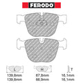 Ferodo - Kit pastiglie freno (FCP1672) - BMW M5 (E60) - Rear - Ravasicorse