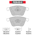Ferodo - Kit pastiglie freno (FCP1706) - Ravasicorse