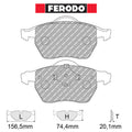 Ferodo - Kit pastiglie freno (FCP1717) - Ravasicorse