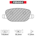 Ferodo - Kit pastiglie freno (FCP1795) - Alfa Romeo Giulietta 1750 QV - Rear - Ravasicorse