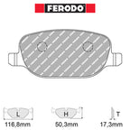 Ferodo - Kit pastiglie freno (FCP1795) - Alfa Romeo Giulietta 1750 QV - Rear - Ravasicorse