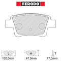 Ferodo - Kit pastiglie freno (FCP1858) - Opel Corsa D OPC Nürburgring - Rear - Ravasicorse