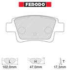 Ferodo - Kit pastiglie freno (FCP1858) - Opel Corsa D OPC Nürburgring - Rear - Ravasicorse
