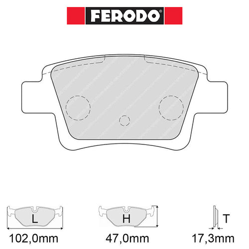 Ferodo - Kit pastiglie freno (FCP1858) - Opel Corsa D OPC Nürburgring - Rear - Ravasicorse