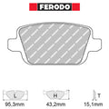 Ferodo - Kit pastiglie freno (FCP1917) - Ford Focus Mk2 2.5T RS 305-350 Hp - Rear - Ravasicorse