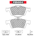 Ferodo - Kit pastiglie freno (FCP1931) - Ford Focus RS Mk3 2.3I RS Turbo 350 Hp - Rear - Ravasicorse