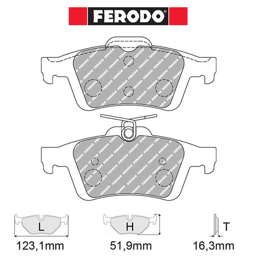 Ferodo - Kit pastiglie freno (FCP1931) - Ford Focus RS Mk3 2.3I RS Turbo 350 Hp - Rear - Ravasicorse