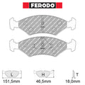 Ferodo - Kit pastiglie freno (FCP206) - Ravasicorse