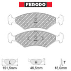 Ferodo - Kit pastiglie freno (FCP206) - Ravasicorse