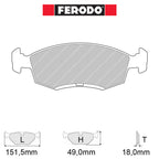 Ferodo - Kit pastiglie freno (FCP276) - Ravasicorse