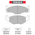 Ferodo - Kit pastiglie freno (FCP392) - Volkswagen Golf 2 1.8 GT/Gti 16V (1986-1991) - Front - Ravasicorse