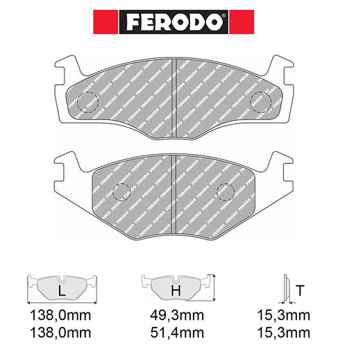 Ferodo - Kit pastiglie freno (FCP392) - Volkswagen Golf 2 1.8 GT/Gti 16V (1986-1991) - Front - Ravasicorse