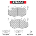 Ferodo - Kit pastiglie freno (FCP393) - Peugeot 205 1.6 GTI - Front - Ravasicorse