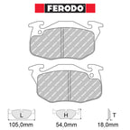 Ferodo - Kit pastiglie freno (FCP393) - Peugeot 205 1.6 GTI - Front - Ravasicorse