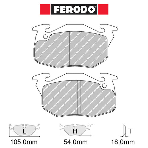 Ferodo - Kit pastiglie freno (FCP393) - Peugeot 205 1.6 GTI - Front - Ravasicorse
