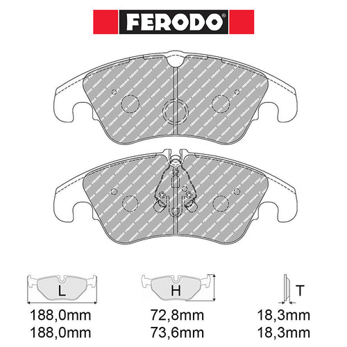 Ferodo - Kit pastiglie freno (FCP4044) - Ford Focus Mk2 2.5T RS 305-350 Hp - Front - Ravasicorse